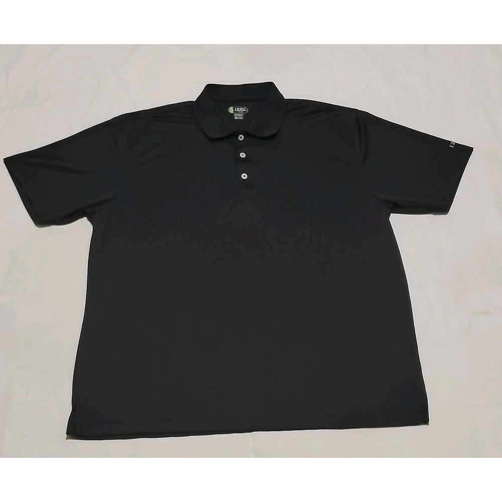 IZOD Performance Golf Grid Stretch Men's Polo Shirt Black XL